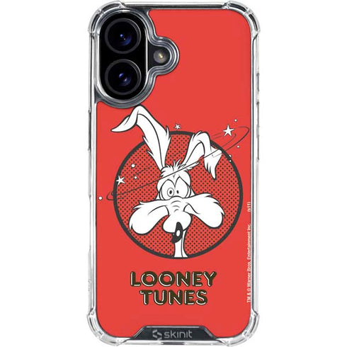 Looney Tunes Wile E Coyote Stars iPhone 16 Plus Clear Case