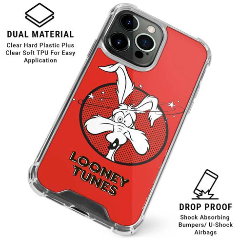 Looney Tunes Wile E Coyote Stars iPhone 16 Pro Max Clear Case