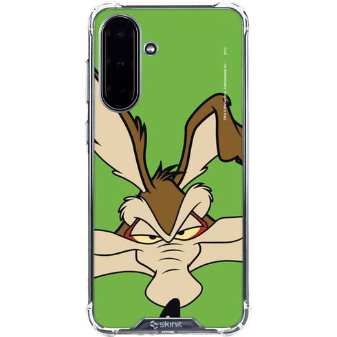Looney Tunes Wile E Coyote Zoomed In Galaxy A36 5G Clear Case
