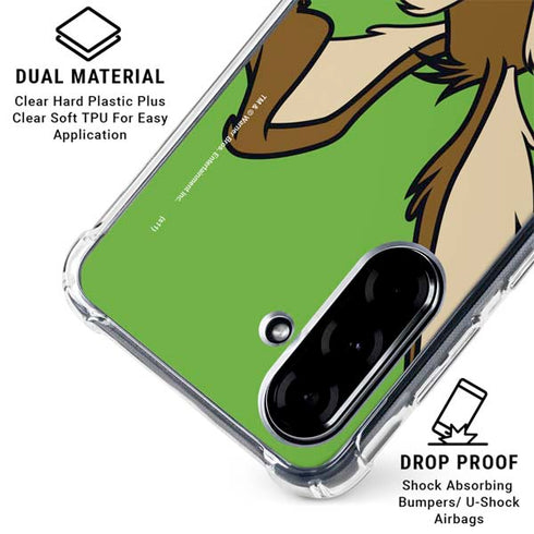 Looney Tunes Wile E Coyote Zoomed In Galaxy A36 5G Clear Case
