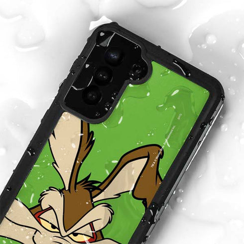 Looney Tunes Wile E Coyote Zoomed In Galaxy S24 Plus Waterproof Case