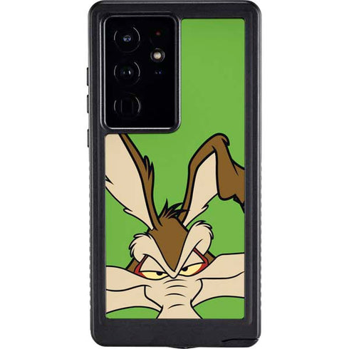 Looney Tunes Wile E Coyote Zoomed In Galaxy S24 Ultra Waterproof Case
