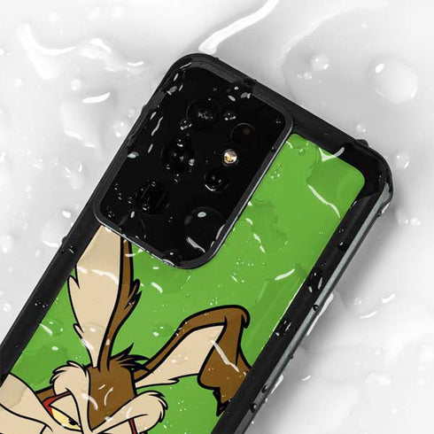 Looney Tunes Wile E Coyote Zoomed In Galaxy S24 Ultra Waterproof Case