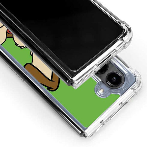 Looney Tunes Wile E Coyote Zoomed In Galaxy Z Fold5 5G Clear Case