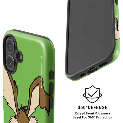 Looney Tunes Wile E Coyote Zoomed In iPhone 16 Magsafe Impact Case