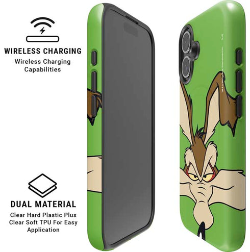 Looney Tunes Wile E Coyote Zoomed In iPhone 16 Magsafe Impact Case
