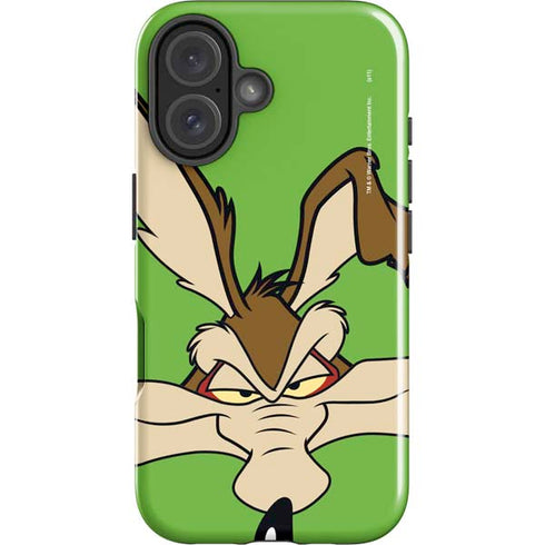 Looney Tunes Wile E Coyote Zoomed In iPhone 16 Plus Impact Case