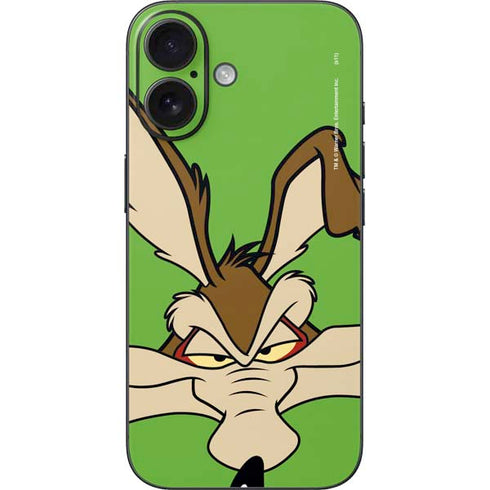 Looney Tunes Wile E Coyote Zoomed In iPhone 16 Skin