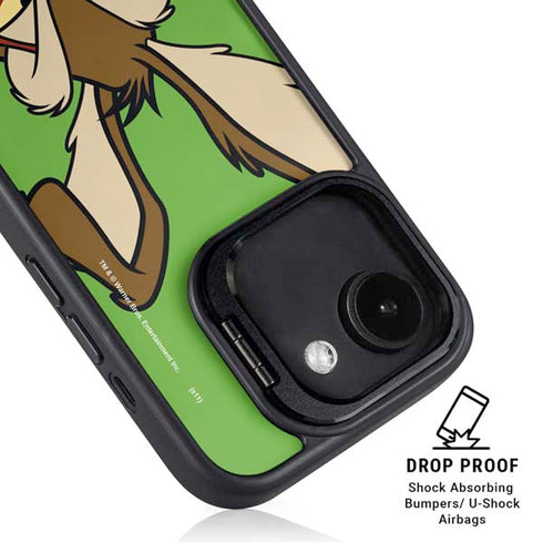 Looney Tunes Wile E Coyote Zoomed In iPhone 16e Kickstand Case