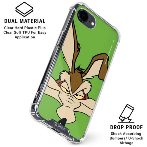 Looney Tunes Wile E Coyote Zoomed In iPhone 16e Clear Case
