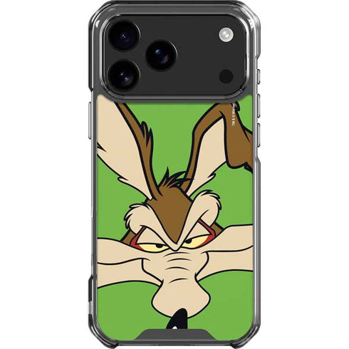 Looney Tunes Wile E Coyote Zoomed In iPhone 18 Pro Max Clear Case