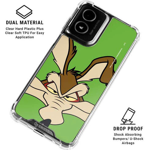Looney Tunes Wile E Coyote Zoomed In Moto G Power 5G (2024) Clear Case