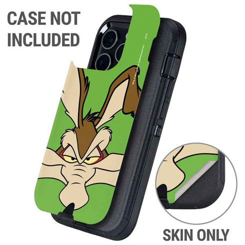 Looney Tunes Wile E Coyote Zoomed In Otterbox Defender iPhone Skin