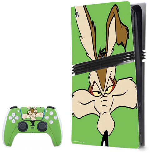 Looney Tunes Wile E Coyote Zoomed In PS5 Pro Bundle Skin