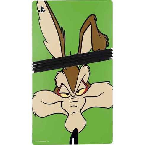Looney Tunes Wile E Coyote Zoomed In PS5 Pro Disk Console Skin
