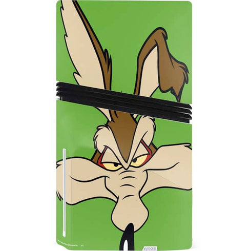 Looney Tunes Wile E Coyote Zoomed In PS5 Pro Disk Console Skin