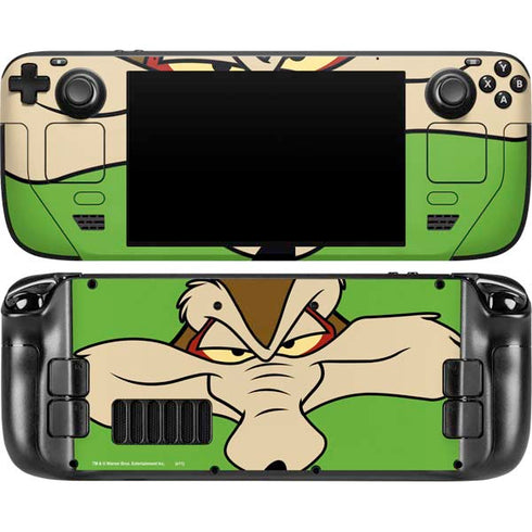Looney Tunes Wile E Coyote Zoomed In Steam Deck Handheld Gaming Computer OLED Skin