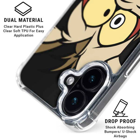 Looney Tunes Wile E. Coyote iPhone 16 Plus Clear Case