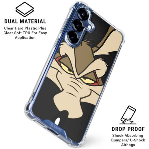 Looney Tunes Wile E. Coyote Smile Galaxy S25 Clear Case