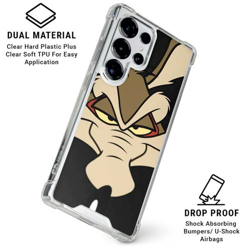 Looney Tunes Wile E. Coyote Smile Galaxy S26 Ultra Clear Case