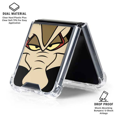 Looney Tunes Wile E. Coyote Smile Galaxy Z Flip6 Clear Case