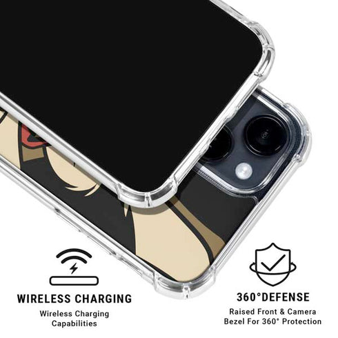 Looney Tunes Wile E. Coyote Smile iPhone 15 Clear Case