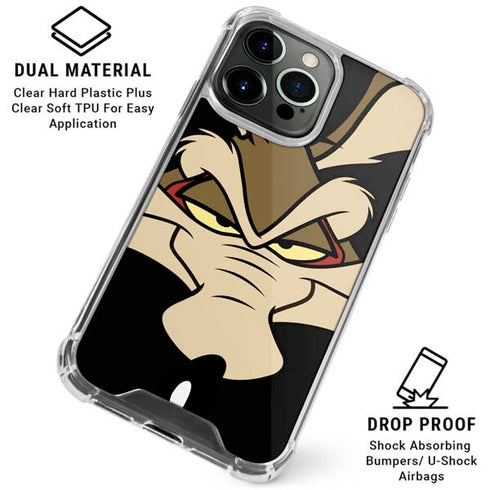 Looney Tunes Wile E. Coyote Smile iPhone 16 Pro Max Clear Case