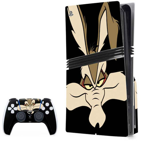 Looney Tunes Wile E. Coyote Smile PS5 Pro Disk Bundle Skin