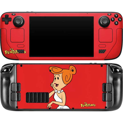 The Flinstones Wilma Flintstone Steam Deck Handheld Gaming Computer OLED Skin