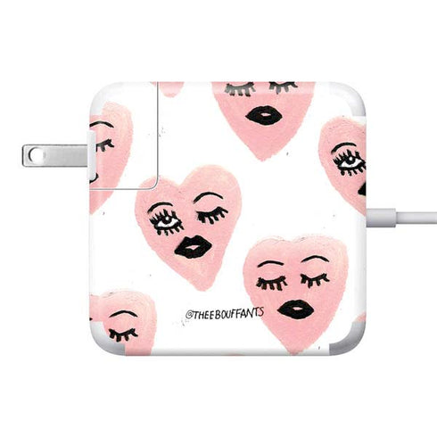Bouffants and Broken Hearts Winking Hearts 85W Power Adapter (15 and 17 inch MacBook Pro Charger) Skin