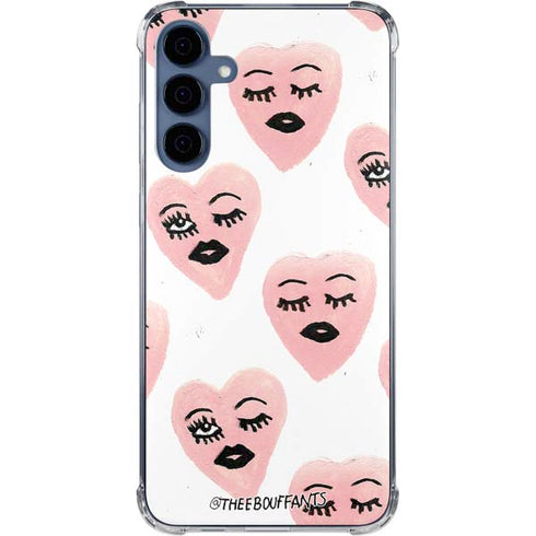 Bouffants and Broken Hearts Winking Hearts Galaxy A35 5G Clear Case