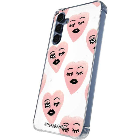 Bouffants and Broken Hearts Winking Hearts Galaxy A55 5G Clear Case