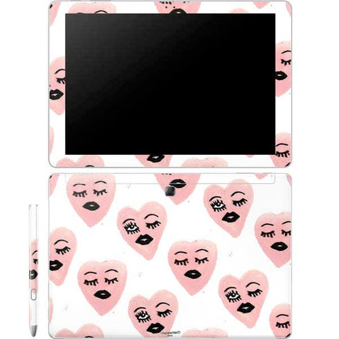 Bouffants and Broken Hearts Winking Hearts Galaxy Book 12in Skin