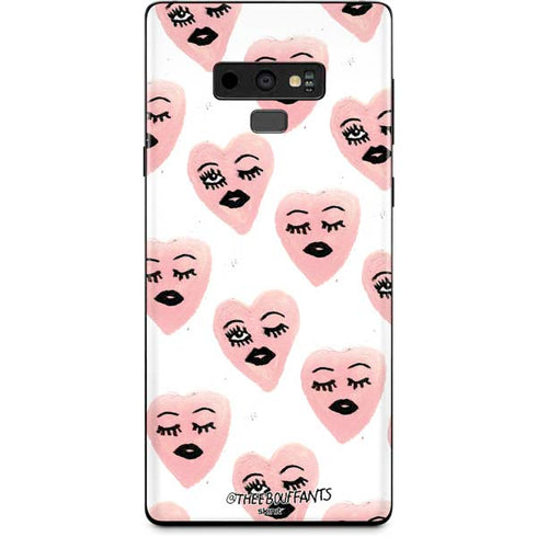 Bouffants and Broken Hearts Winking Hearts Galaxy Note 9 Skin