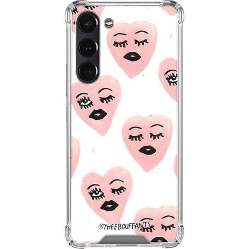 Bouffants and Broken Hearts Winking Hearts Galaxy S24 FE Clear Case