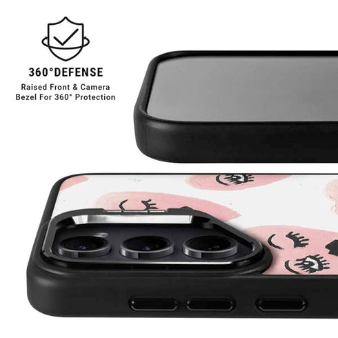 Bouffants and Broken Hearts Winking Hearts Galaxy S24 FE Kickstand Case