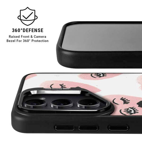 Bouffants and Broken Hearts Winking Hearts Galaxy S24 Ultra Kickstand Case