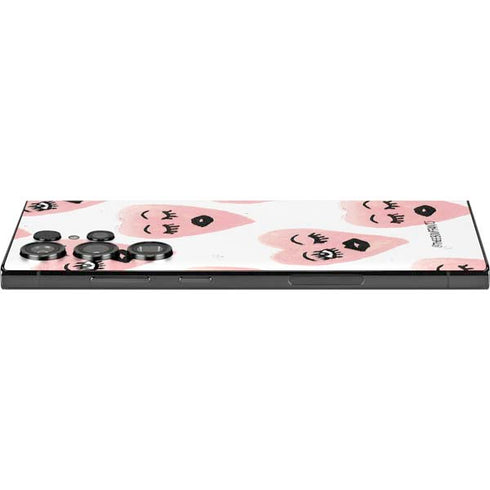 Bouffants and Broken Hearts Winking Hearts Galaxy S24 Ultra Skin