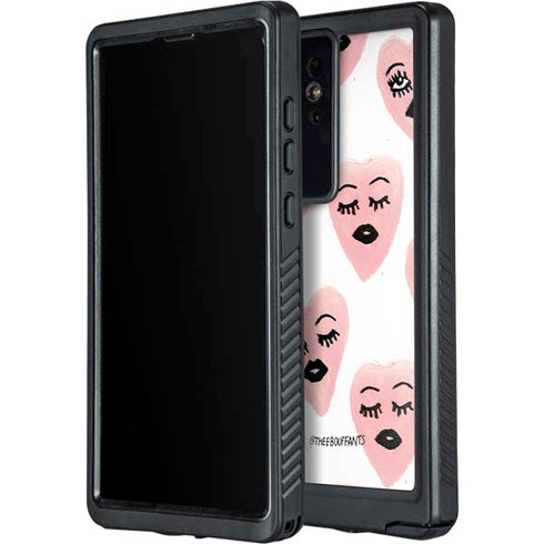 Bouffants and Broken Hearts Winking Hearts Galaxy S24 Ultra Waterproof Case