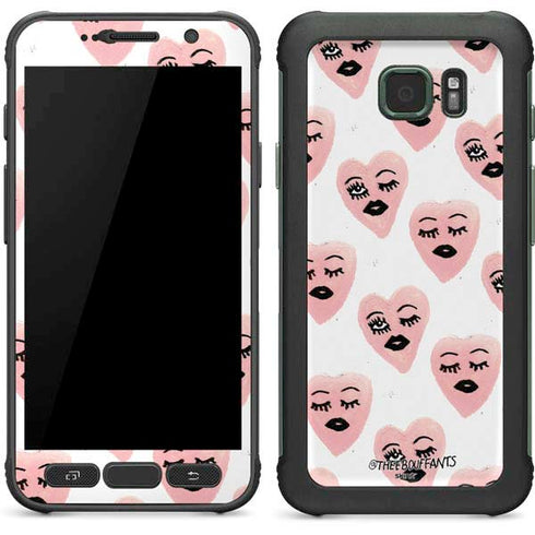 Bouffants and Broken Hearts Winking Hearts Galaxy S7 Active Skin