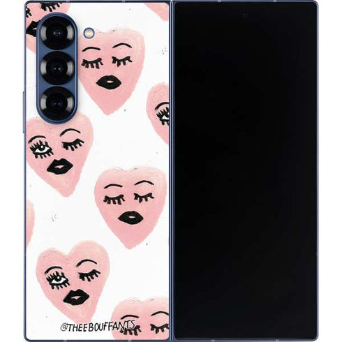 Bouffants and Broken Hearts Winking Hearts Galaxy Z Fold6 Skin