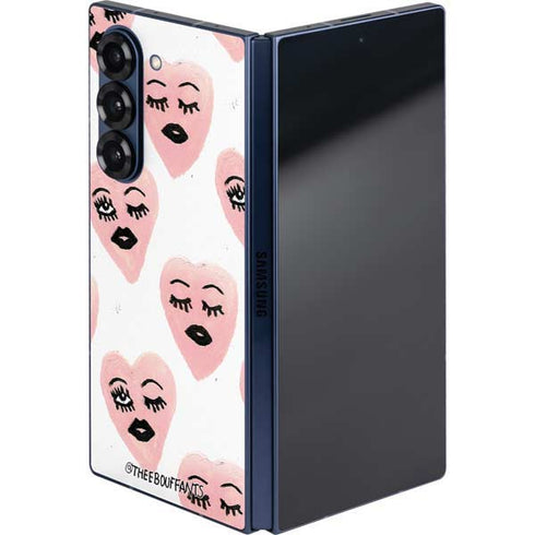 Bouffants and Broken Hearts Winking Hearts Galaxy Z Fold6 Skin
