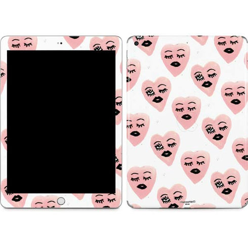 Bouffants and Broken Hearts Winking Hearts Apple iPad Skin
