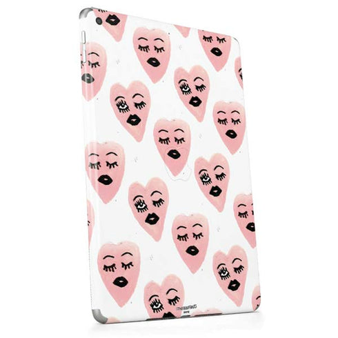 Bouffants and Broken Hearts Winking Hearts Apple iPad Skin