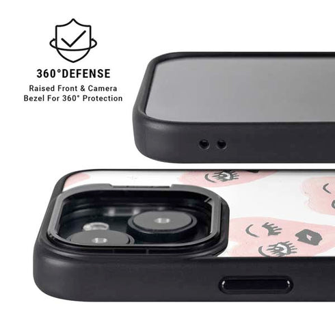 Bouffants and Broken Hearts Winking Hearts iPhone 13 Kickstand Case