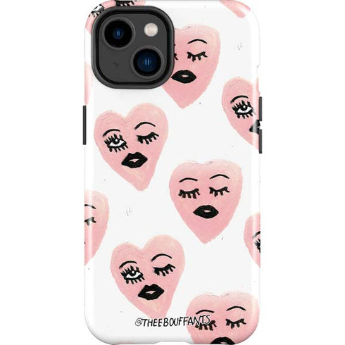Bouffants and Broken Hearts Winking Hearts iPhone 15 Impact Case
