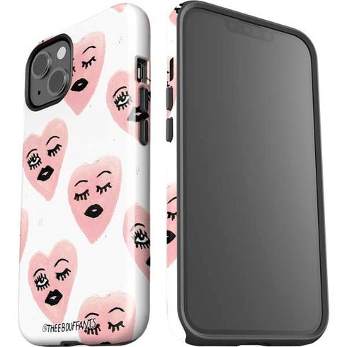 Bouffants and Broken Hearts Winking Hearts iPhone 15 Impact Case