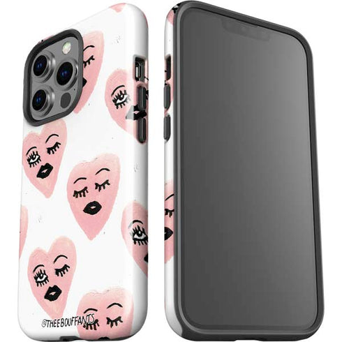 Bouffants and Broken Hearts Winking Hearts iPhone 15 Pro Impact Case