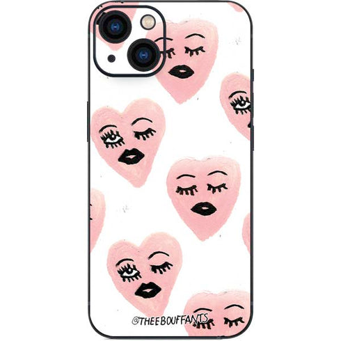 Bouffants and Broken Hearts Winking Hearts iPhone 15 Skin