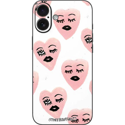 Bouffants and Broken Hearts Winking Hearts iPhone 16 Plus Skin